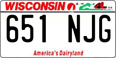 WI license plate 651NJG