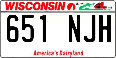 WI license plate 651NJH