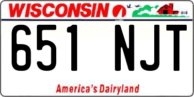 WI license plate 651NJT