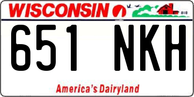WI license plate 651NKH