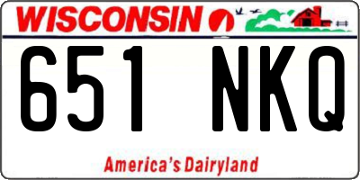 WI license plate 651NKQ