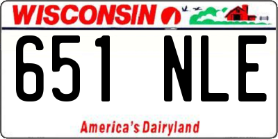 WI license plate 651NLE