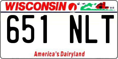 WI license plate 651NLT