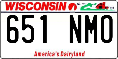 WI license plate 651NMO