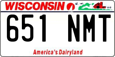 WI license plate 651NMT