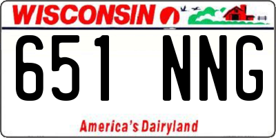 WI license plate 651NNG