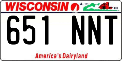 WI license plate 651NNT