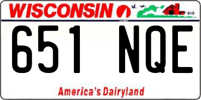 WI license plate 651NQE