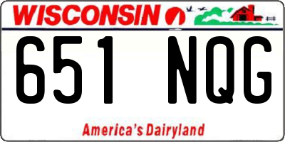 WI license plate 651NQG