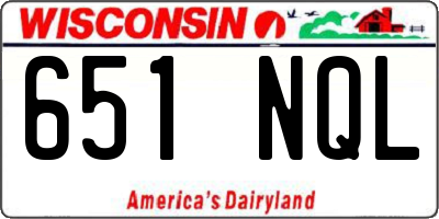 WI license plate 651NQL