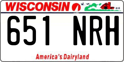 WI license plate 651NRH