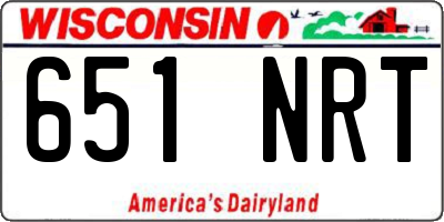 WI license plate 651NRT