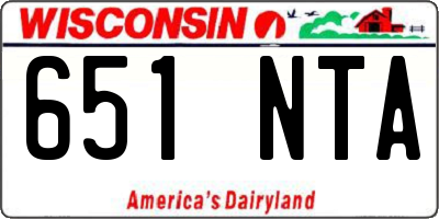 WI license plate 651NTA