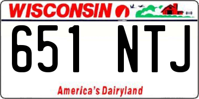 WI license plate 651NTJ