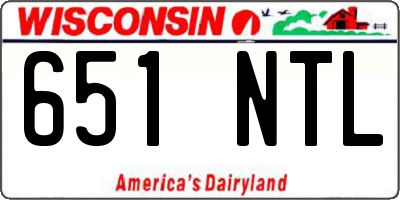 WI license plate 651NTL