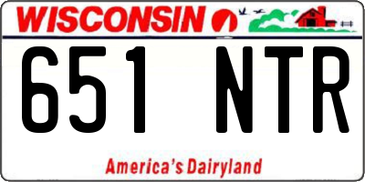WI license plate 651NTR