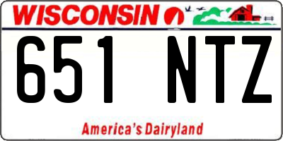 WI license plate 651NTZ