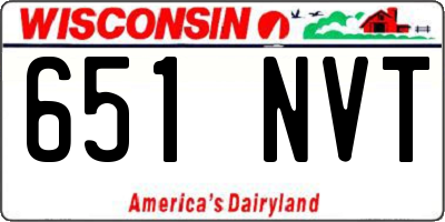 WI license plate 651NVT