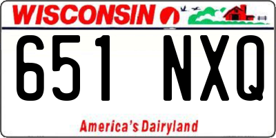 WI license plate 651NXQ