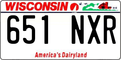 WI license plate 651NXR
