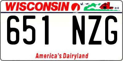 WI license plate 651NZG