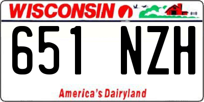 WI license plate 651NZH