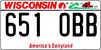 WI license plate 651OBB
