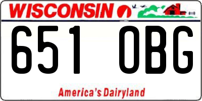 WI license plate 651OBG