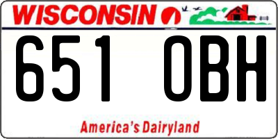 WI license plate 651OBH