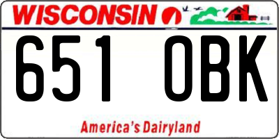WI license plate 651OBK