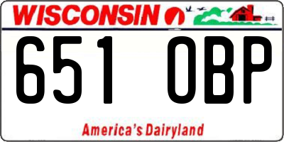WI license plate 651OBP