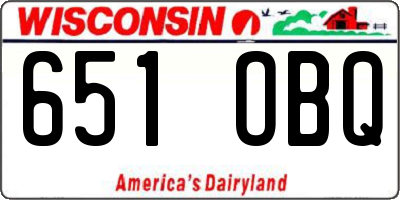 WI license plate 651OBQ