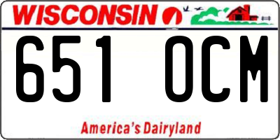 WI license plate 651OCM