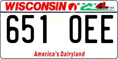 WI license plate 651OEE