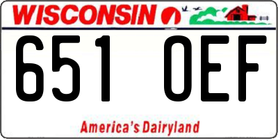 WI license plate 651OEF