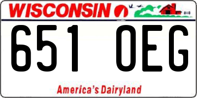WI license plate 651OEG