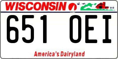 WI license plate 651OEI