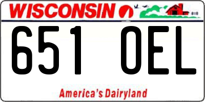 WI license plate 651OEL