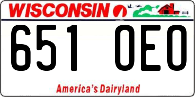 WI license plate 651OEO