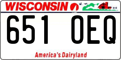 WI license plate 651OEQ