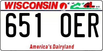 WI license plate 651OER