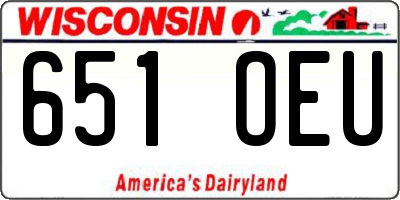 WI license plate 651OEU
