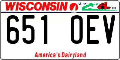 WI license plate 651OEV