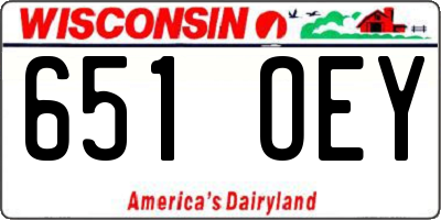 WI license plate 651OEY