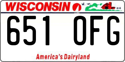 WI license plate 651OFG