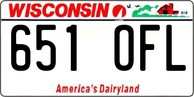 WI license plate 651OFL