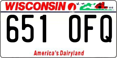WI license plate 651OFQ