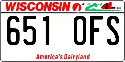 WI license plate 651OFS