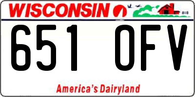 WI license plate 651OFV