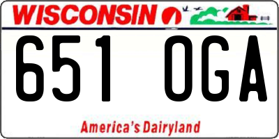 WI license plate 651OGA